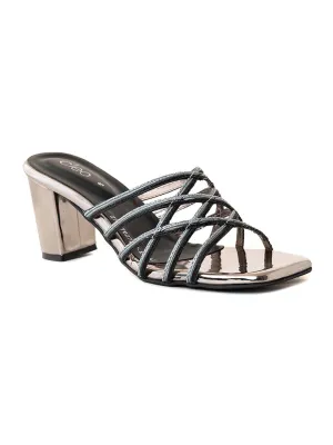 Khadim Cleo High Heel Block Mule Slip On Sandal for Women