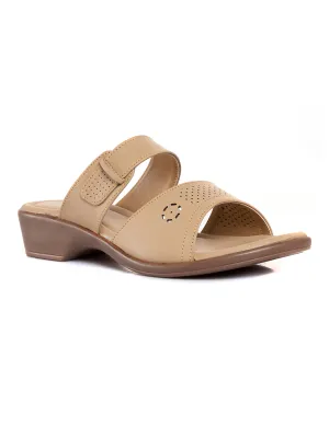 Khadim Sharon Wedge Heel Mule Slip On Sandal for Women