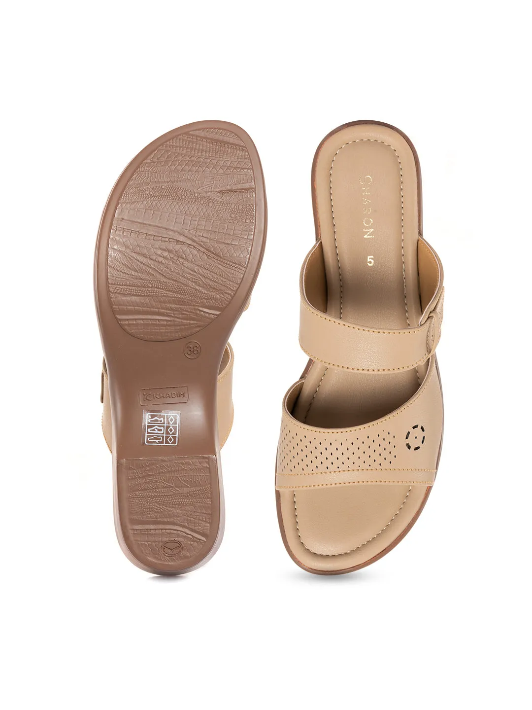 Khadim Sharon Wedge Heel Mule Slip On Sandal for Women