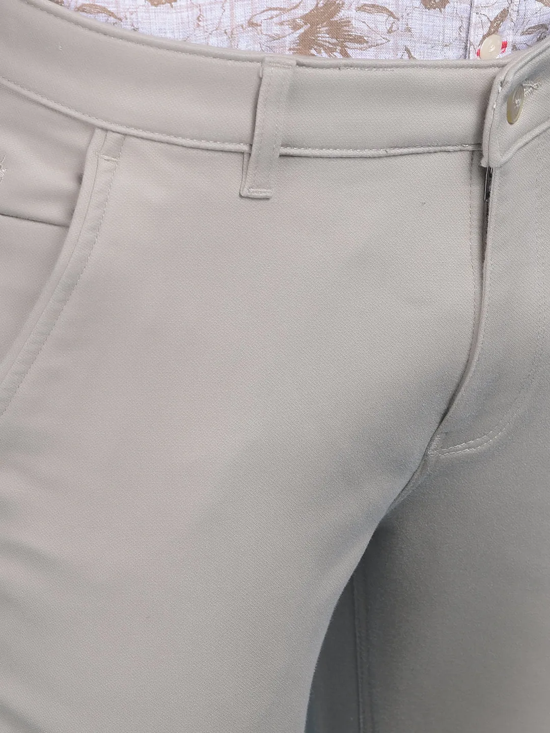 Khaki Stretchable Cotton Trousers