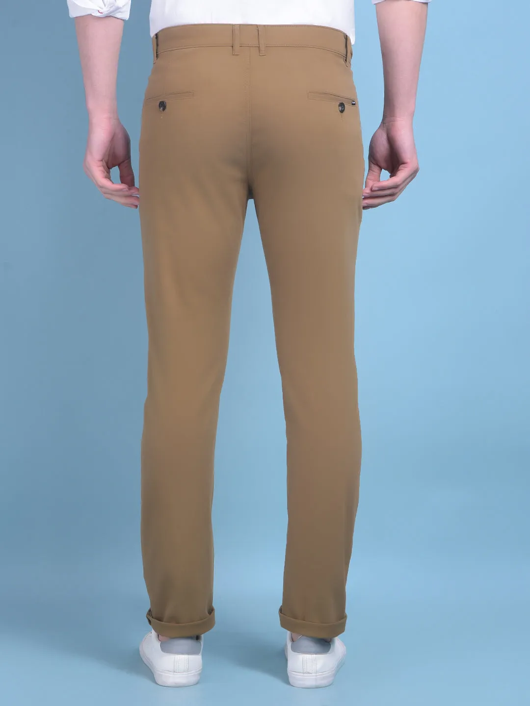 Khaki Stretchable Cotton Trousers