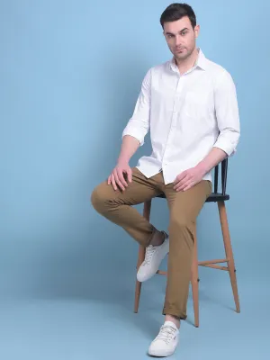 Khaki Stretchable Cotton Trousers
