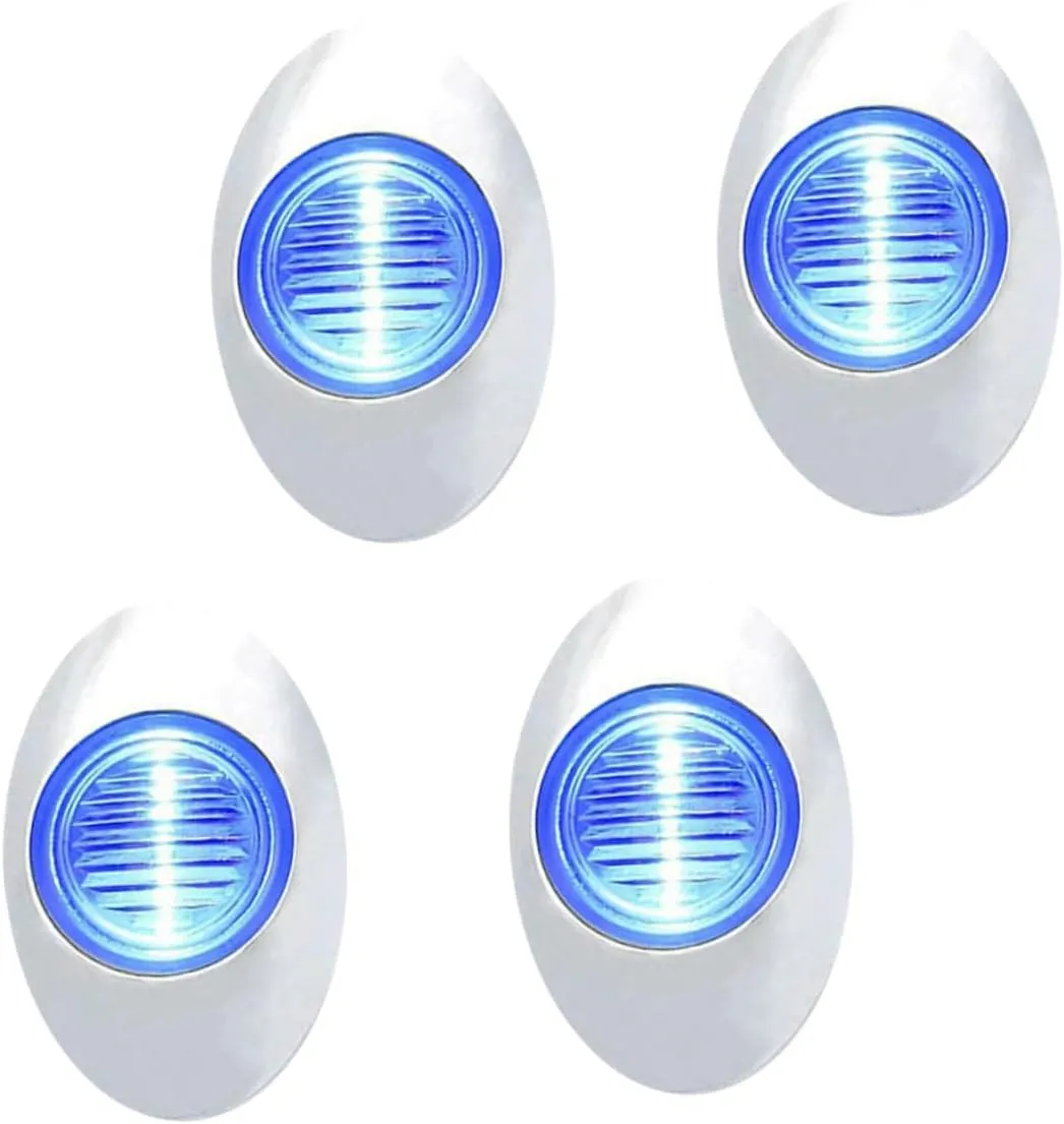 KICHOUSE 4pcs Oval Led Boat Light Transom Stern Lights for Navigation Cabin Courtesy Lighting Led Bulbs for Boats Kayaks Yachts and Rvs