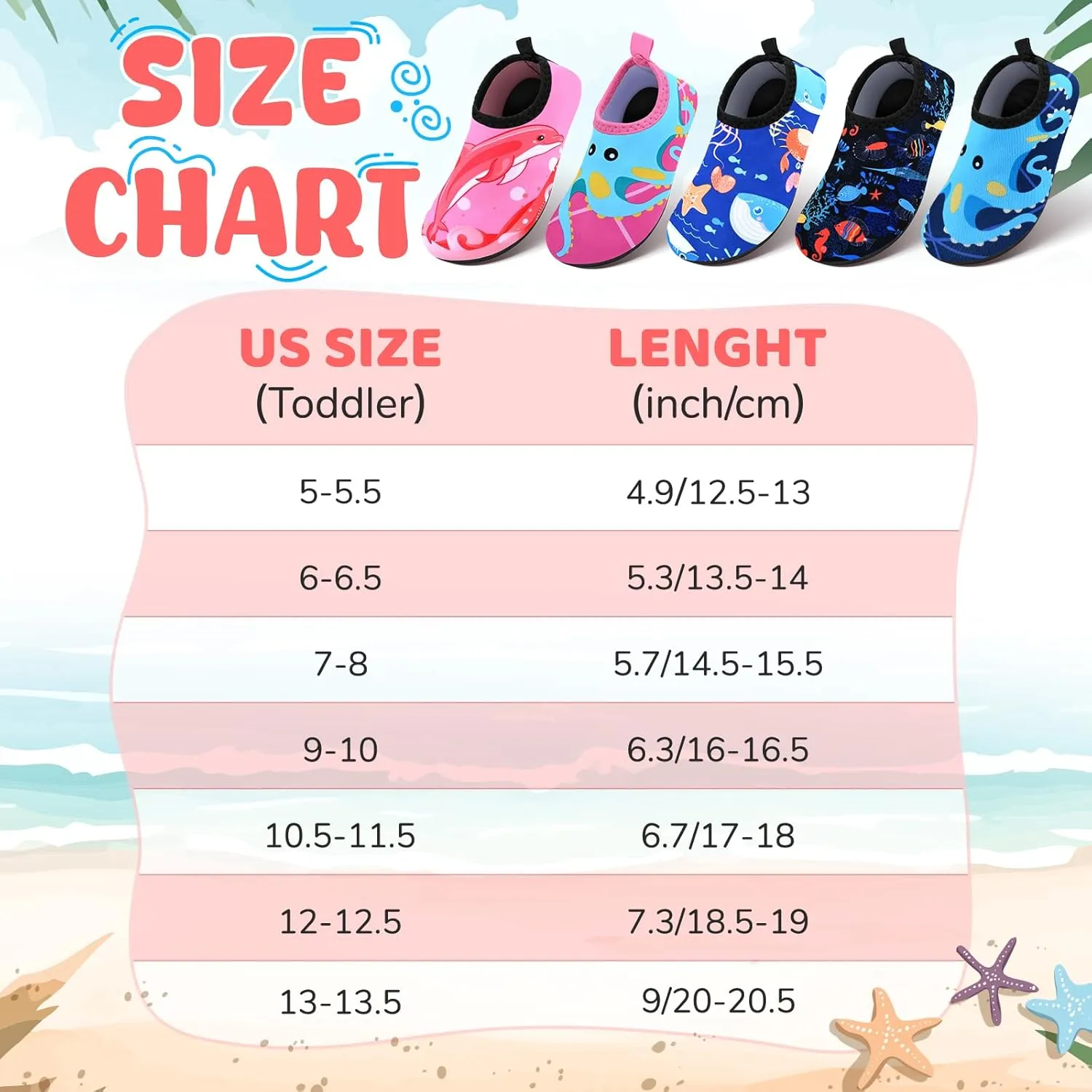 Kids Boys Girls Swim Water Shoes, Toddler Kids Swim Water Shoes Non-Slip Quick Dry Beach Shoes,Barefoot Sports Shoes Aqua Socks for Beach Outdoor Sports