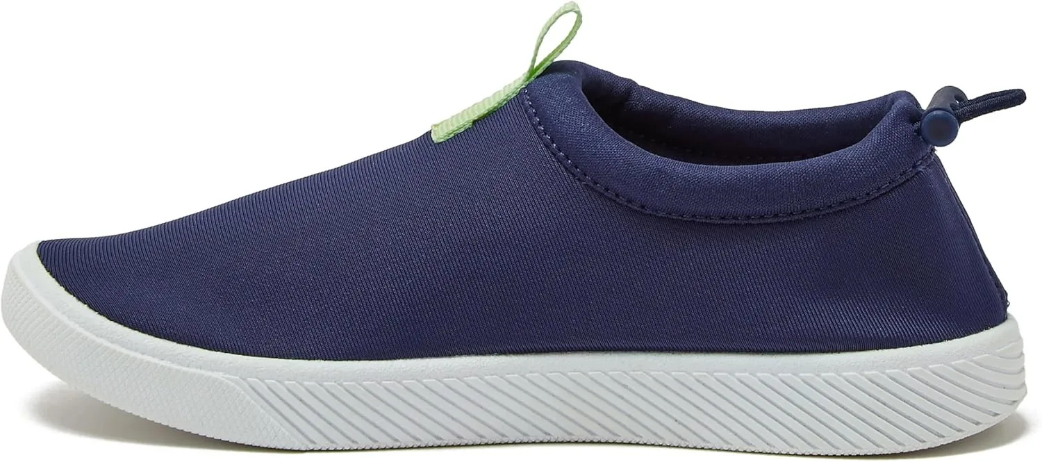 Lands' End Kids Water Shoes, Boys and Girls Water Shoes for Kids, Quick Dry Slip On Aqua Swim Shoes for Kids Pool or Beach, Purple Tie Dye or Navy Blue, Size 1 Little Kid to 7 Big Kid Youth