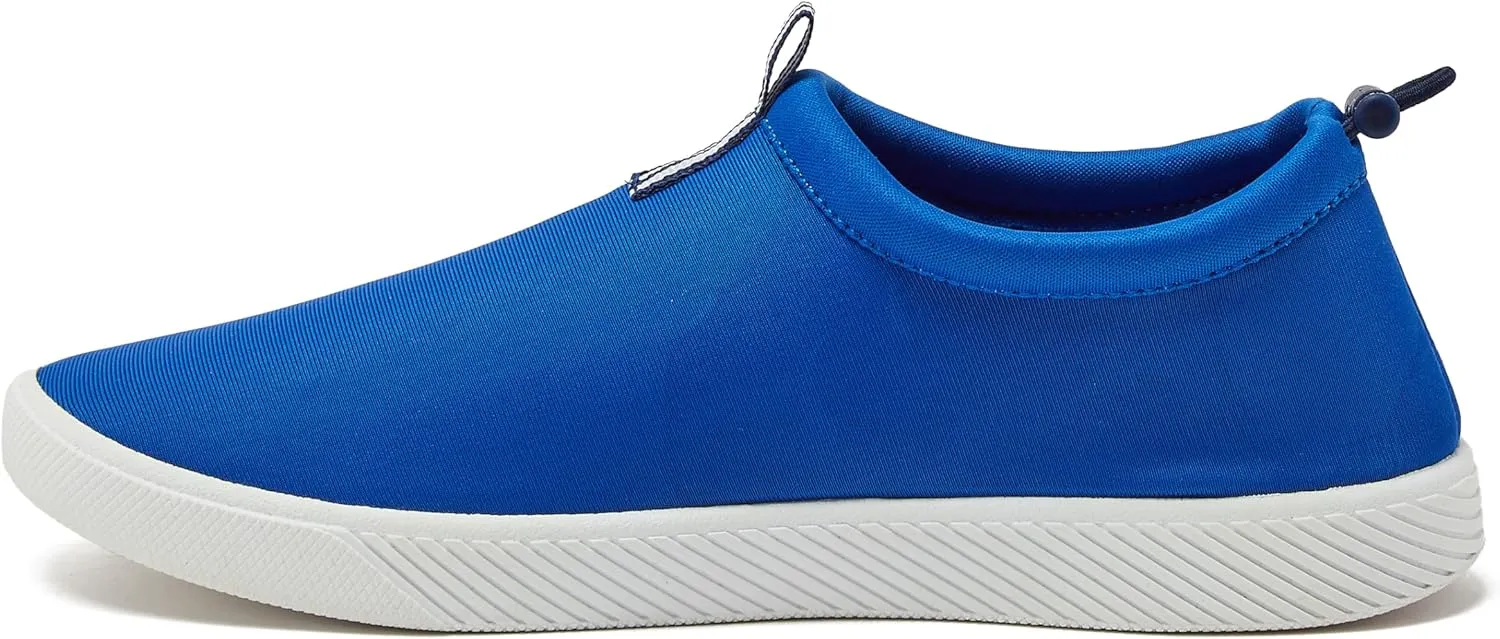 Lands' End Slip On Water Shoes for Women, Quick Dry Neoprene Sport Womens Water Shoes with Drainage Holes for Beach or Pool, Blue or Black Swim Shoes Women, Adult Size 6-11 Aqua Socks