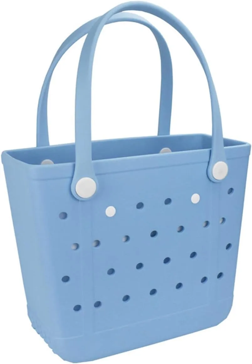 Large Beach Bag, Rubber Beach Tote Bag, Waterproof Washable Durable Open Beach Bag Tote for Beach Boat Pool Sports