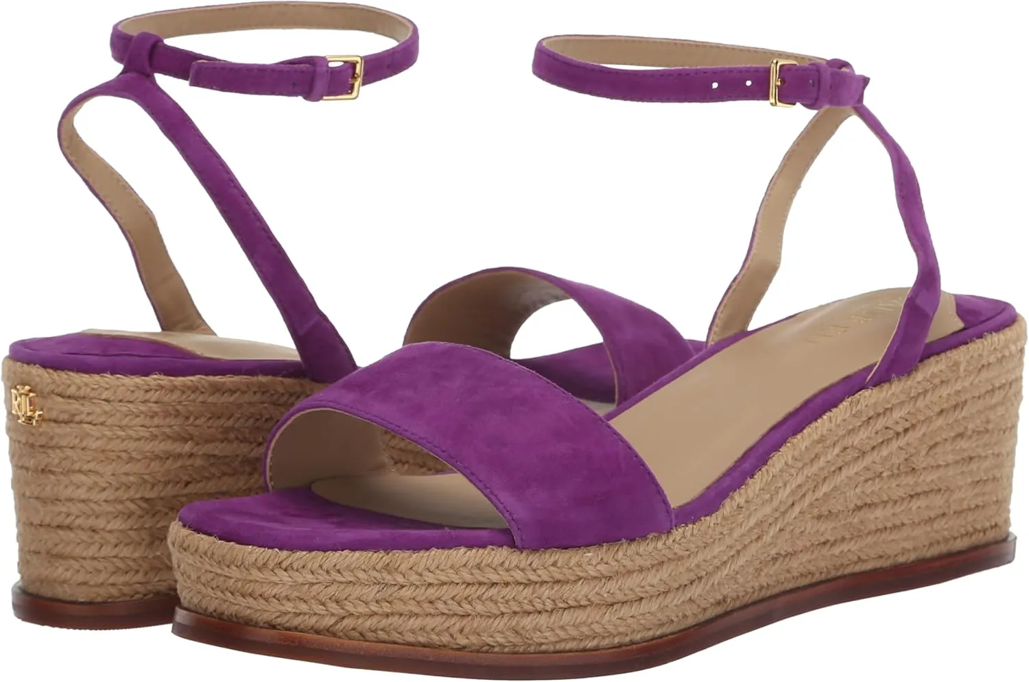Lauren Ralph Lauren Women's Leona Suede Espadrille Wedge Sandal