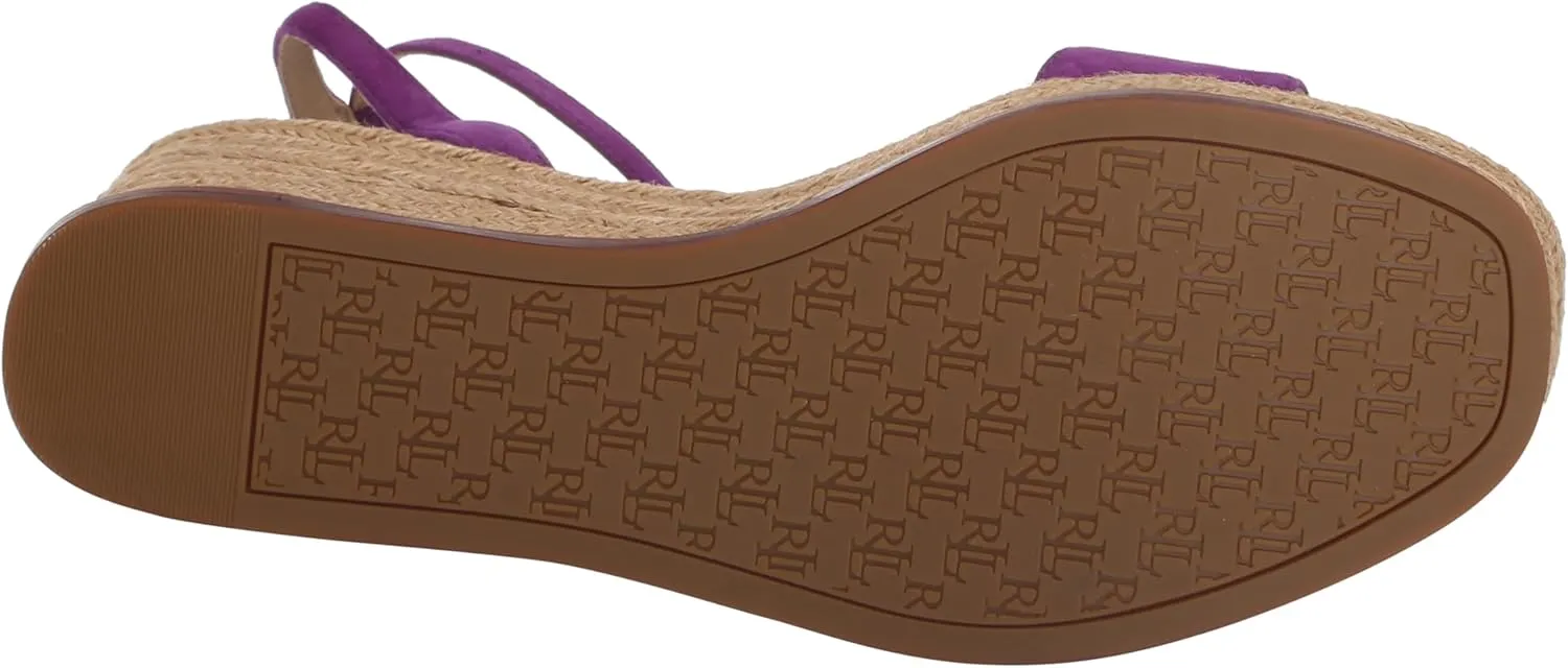 Lauren Ralph Lauren Women's Leona Suede Espadrille Wedge Sandal