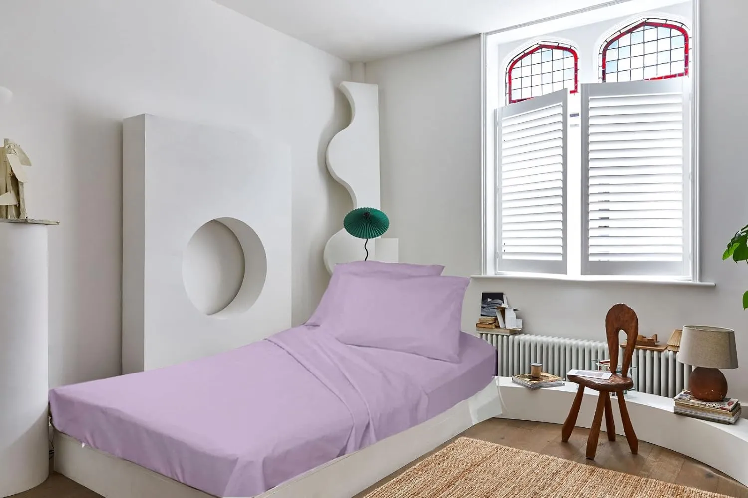 Lavender Cotton Cot Sheets - Fitted, Perfect for Narrow Twin/Cot Size/Rv Bunk/Guest Bed Replacement, 30 X 75" Mattress, 4(PCs)