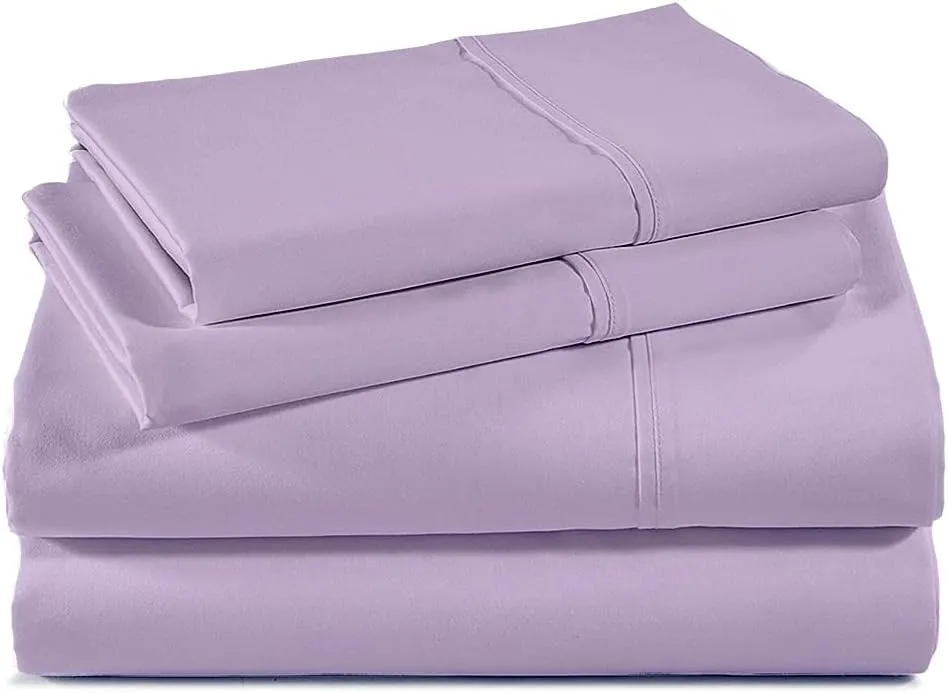 Lavender Cotton Cot Sheets - Fitted, Perfect for Narrow Twin/Cot Size/Rv Bunk/Guest Bed Replacement, 30 X 75" Mattress, 4(PCs)