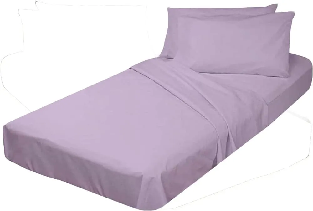 Lavender Cotton Cot Sheets - Fitted, Perfect for Narrow Twin/Cot Size/Rv Bunk/Guest Bed Replacement, 30 X 75" Mattress, 4(PCs)