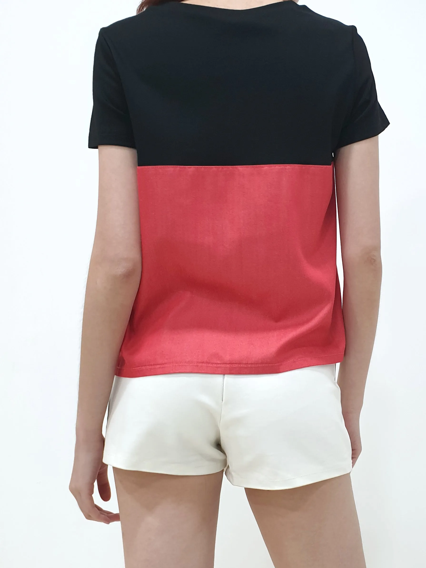 Layered Design Top - Red (Non-returnable)