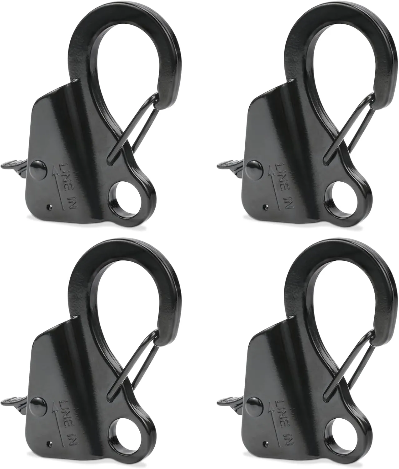 Leero Stainless Steel Anchor Hook, Load Capacity 8,000 lbs Boat Anchor Hook, Boat Anchor Hook Clip for 3/8“ - 5/8” Boat Anchor Rope with Quick Release for Small Boat Pontoons and Kayaks
