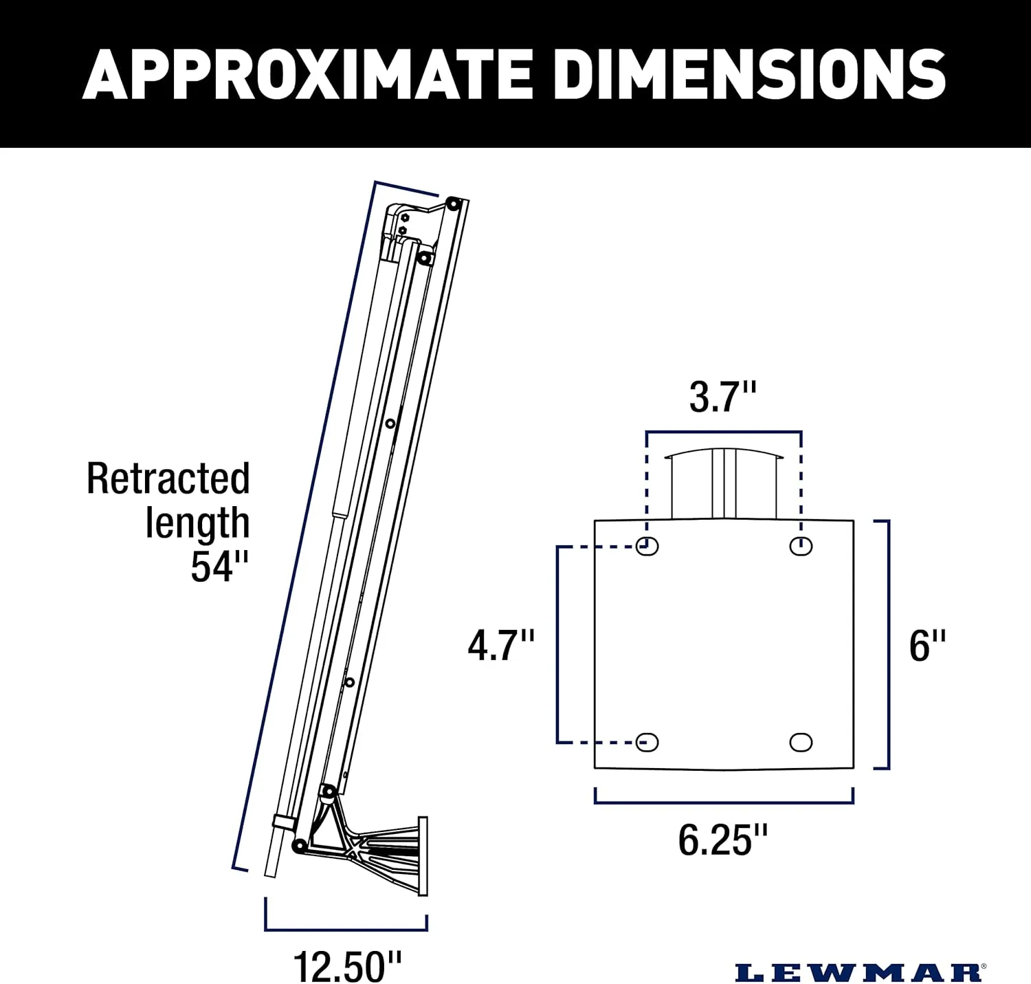 Lewmar Axis Shallow Water Anchor for use in up to 7' of Water, 12V Electrically Powered, Remote Controlled Deployment, Four Bar Articulating Arm, for Powerboats up to 26', Black - 22108805