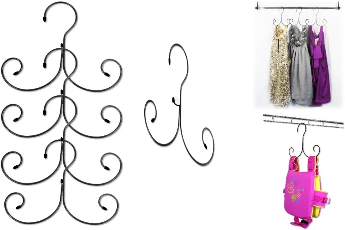 Life Jacket Hanger, Storage- Life Preserver, Life Vest Hanger & Storage, Life Jacket Dryer, Drying Rack, Drying Hangers; Boating Hanger & Storage (Black Set of 10)