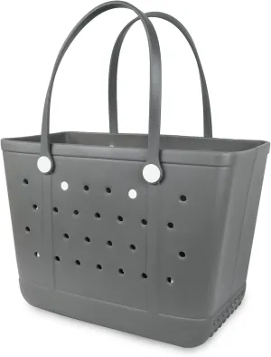 Lightweight Rubber Beach Bag X Large Tote Bag for Waterproof, Durable Open Handbag for Boat Pool Sports Gym