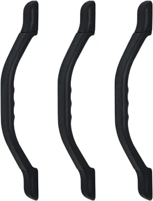 Manufacturers' Select ITC Weather Resistant Molded RV Grab Handle, Entry Step Support Grab Bar for RV, Boats, and Trailers (Black - 3 Pack) (X002E4CNVZ)