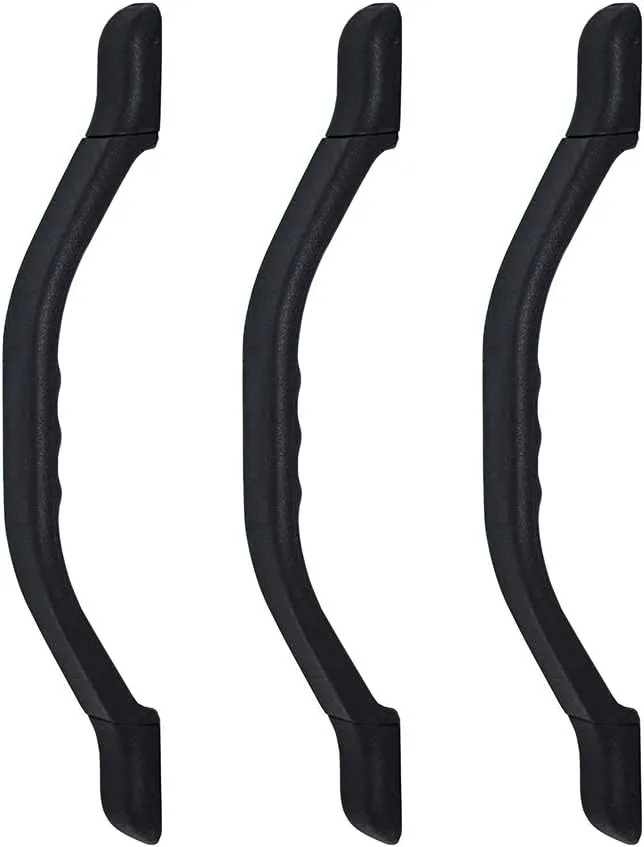Manufacturers' Select ITC Weather Resistant Molded RV Grab Handle, Entry Step Support Grab Bar for RV, Boats, and Trailers (Black - 3 Pack) (X002E4CNVZ)