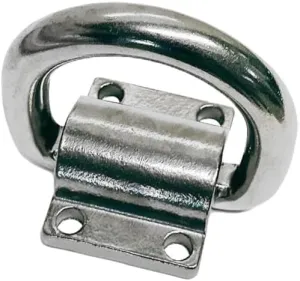 Marine Boat Bolt-On Stainless Steel Lashing Ring D-Ring Anchor Tie Down 1"