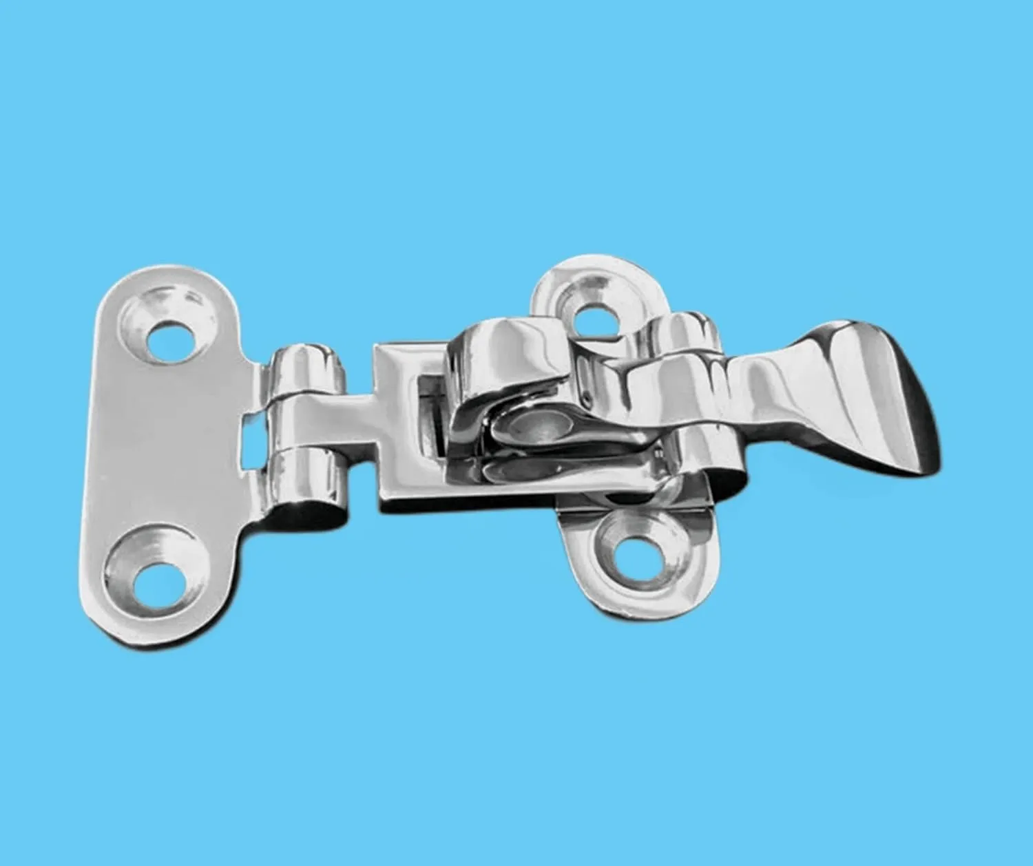 Marine Boat Deck Lock Hasp,316 Stainless Steel Lockable Hold Down Clamp Anti-Rattle Latch Fastener Boat Yacht Accessory