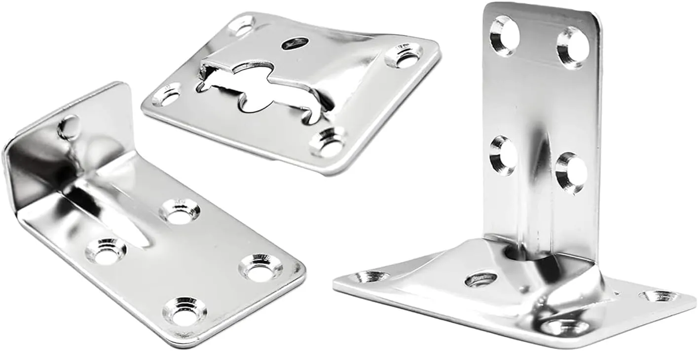 MARINE CITY Stainless Steel Strong Sturdy Corrosion Resistant Removable Table Bracket Multiple Usage for Caravan RV Boat Yacht Marine Accessories Hardware (2 Sets)