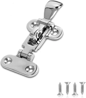 Marine Hardware Boat Door Hatch 316 Stainless Steel Anti-Rattle Latches, Marine Grade Lockable Hold Down Clamp Latches (1 Pcs)