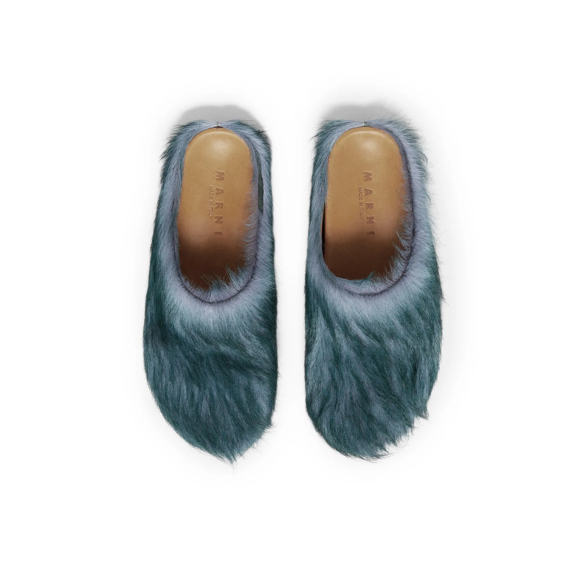 Marni Mens Long Hair Fussbett Sabot Mule
