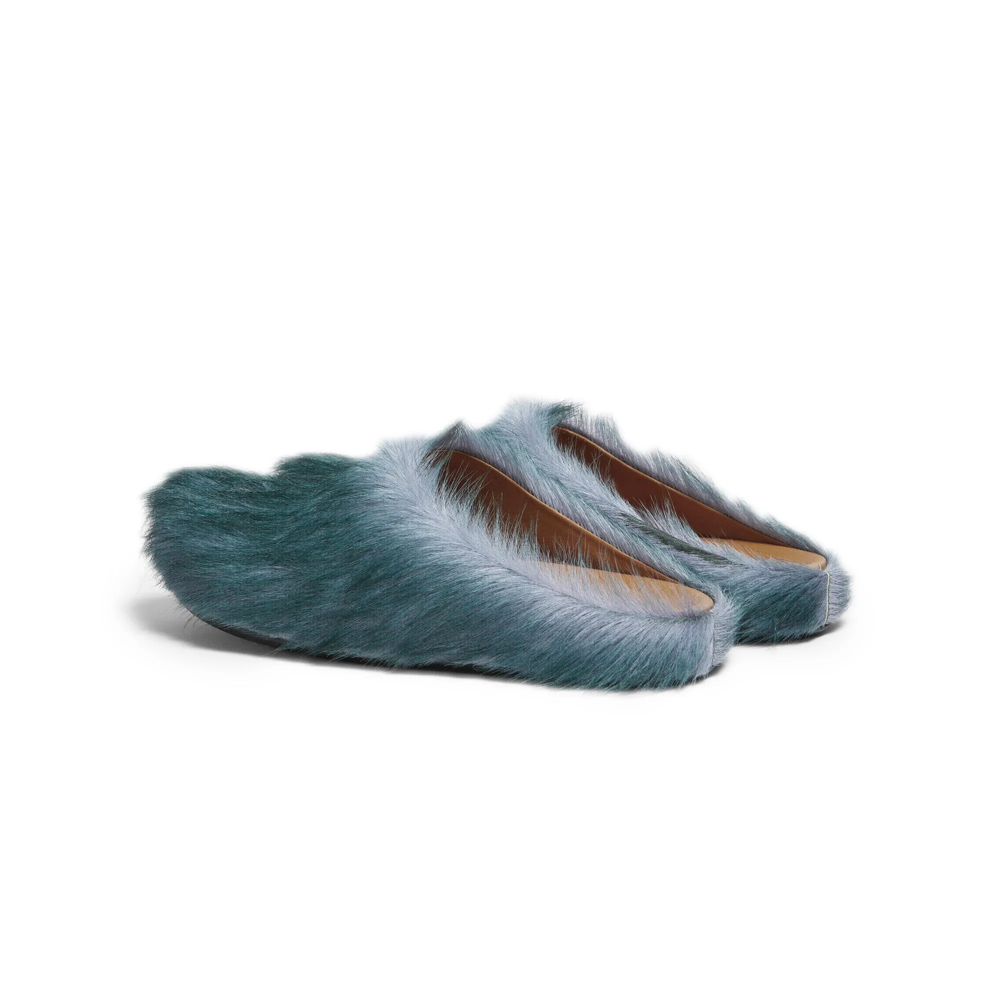 Marni Mens Long Hair Fussbett Sabot Mule