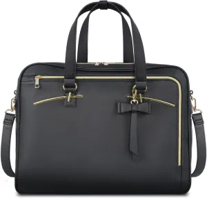 MATEIN 17.3 Inch Laptop Briefcase, Extra Large Convertible Briefcase Backpack for Women, Waterproof Laptop Bag for Work, 3 in 1 Shoulder Bag Computer Messenger Bag Gift for Business Office Lady, Black
