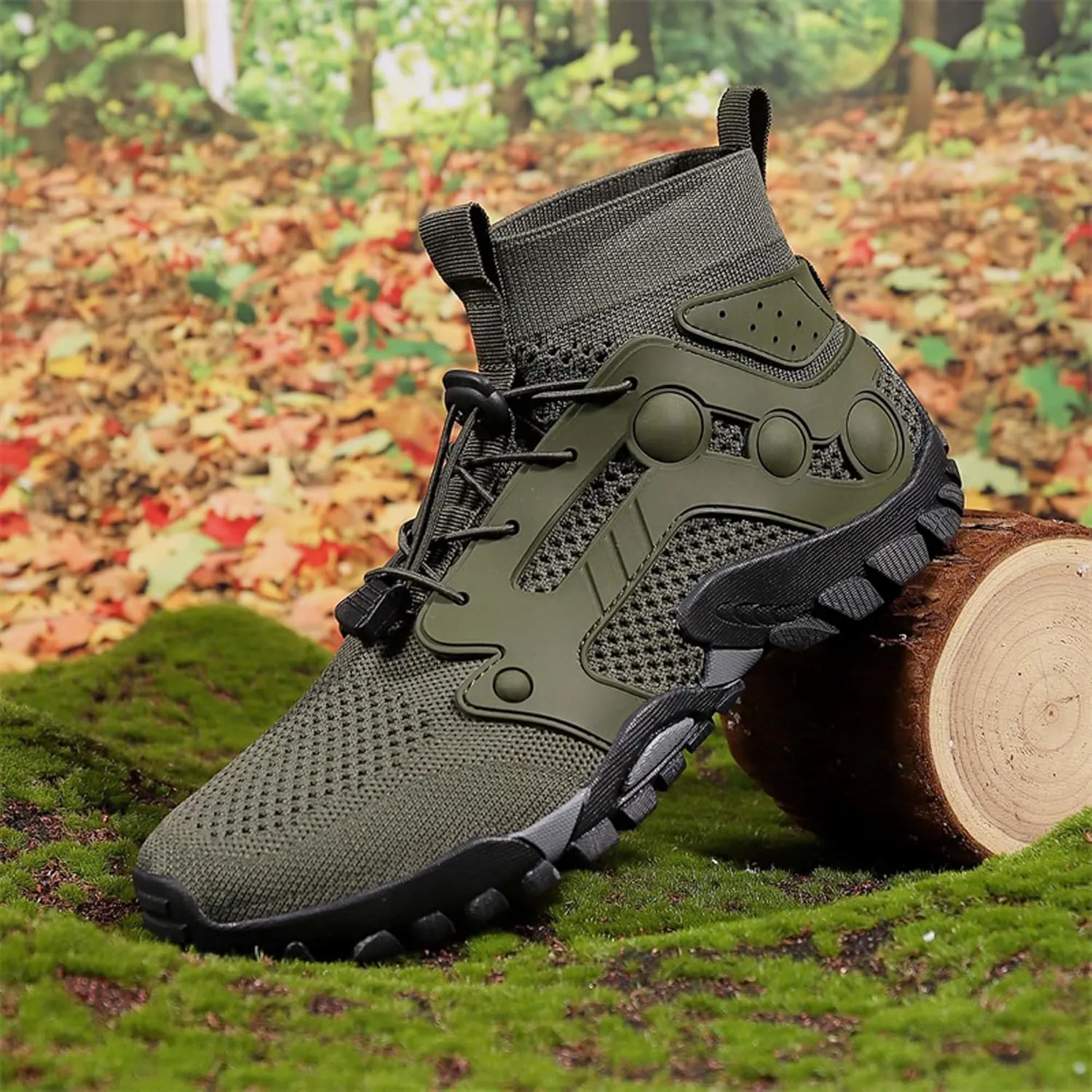 Men's Anti-Slip Climbing Shoes Breathable Lightweight Sports Barefoot Hiking Shoes Quick-Drying Mesh Sports Water Shoes Outdoor Camping Adventure Travel Backpacking Shoes-5-14 US Size