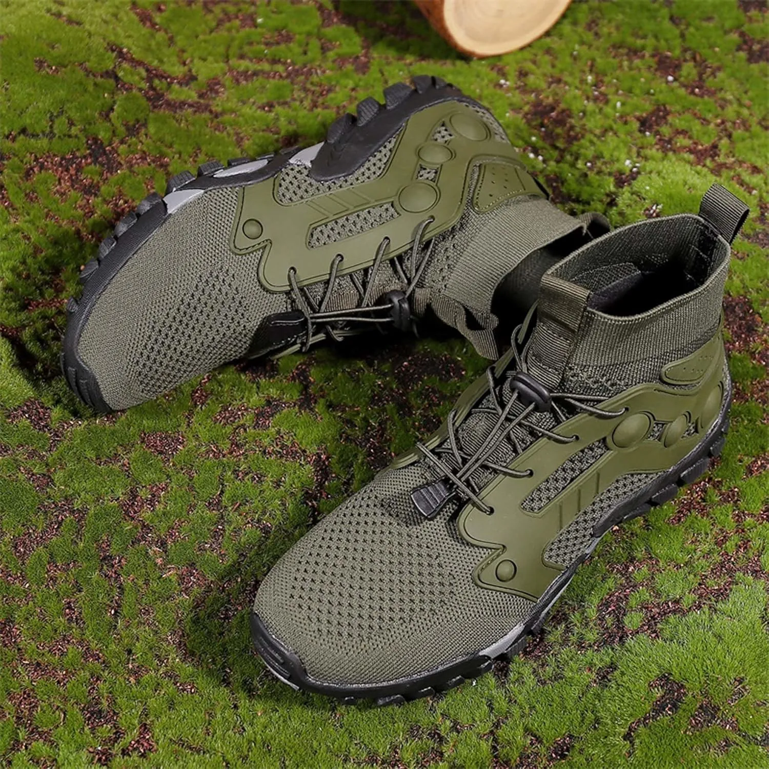 Men's Anti-Slip Climbing Shoes Breathable Lightweight Sports Barefoot Hiking Shoes Quick-Drying Mesh Sports Water Shoes Outdoor Camping Adventure Travel Backpacking Shoes-5-14 US Size