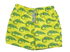 Men's Printed Swim - Alligator - Yellow