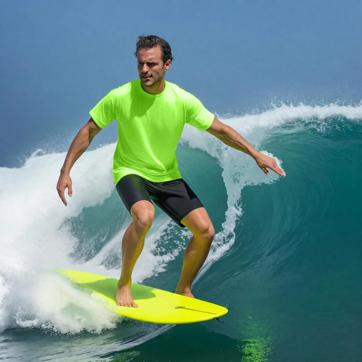 Men's T Shirt Short Sleeve Rash Guard Sun Protection Dry Fit Athletic Running Workout Swim Fishing T Shirts Top for Men