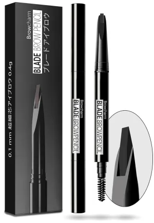 Microblading Eyebrow Pencil for Women,0.1mm Ultra-Fine Mechanical Pencil,Makeup Brow Definer Waterproof,Draws Tiny Brow Hairs and Fills in Sparse Areas (01 Black, 1 Count Pack of 1)