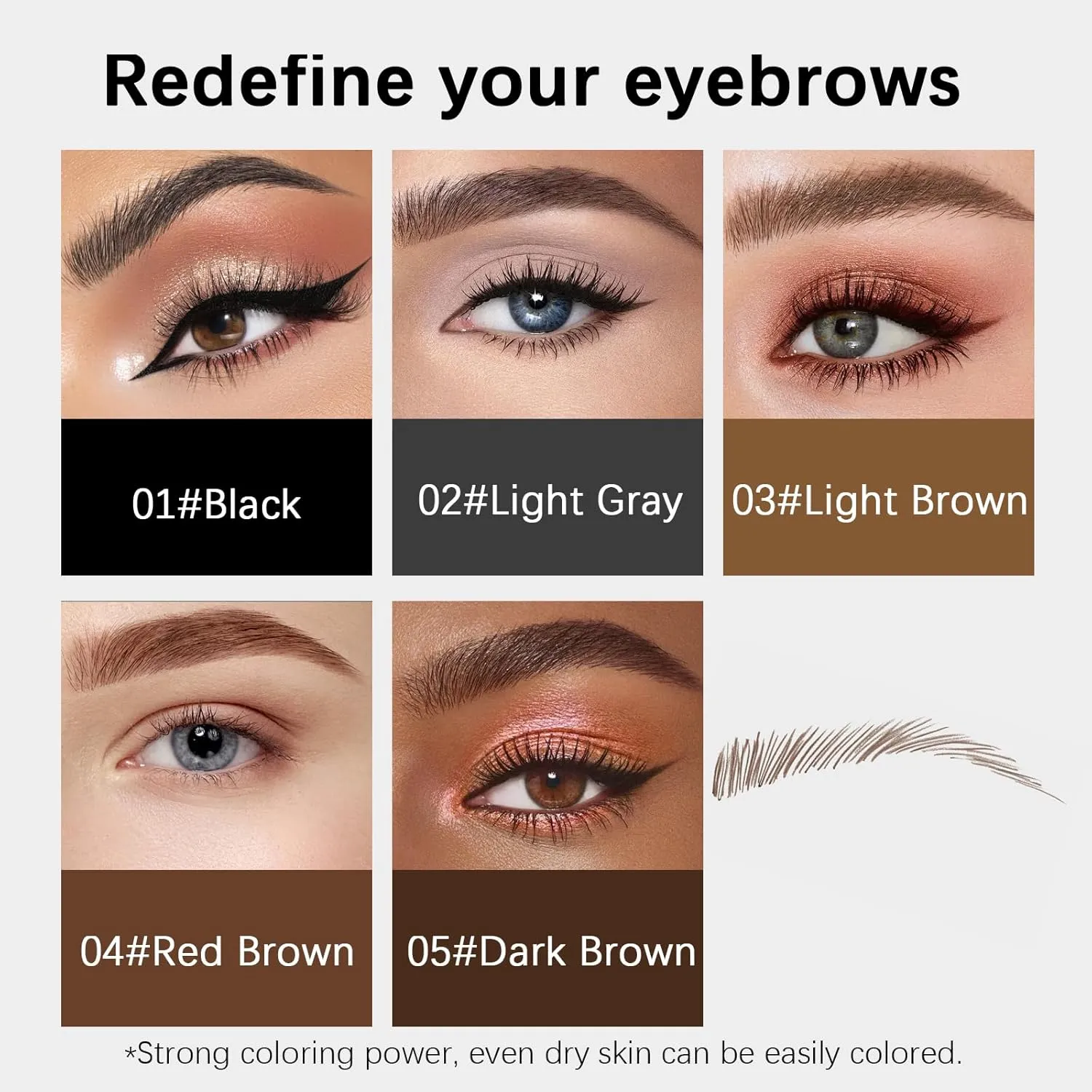 Microblading Eyebrow Pencil for Women,0.1mm Ultra-Fine Mechanical Pencil,Makeup Brow Definer Waterproof,Draws Tiny Brow Hairs and Fills in Sparse Areas (03 Light Brown, 1 Count Pack of 1)