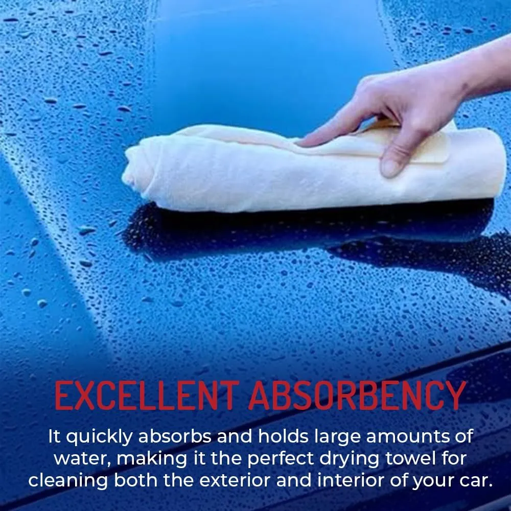 MicroVA Super Absorbent Hybrid Microfiber PVA Drying Towel for Car Exterior/Interior, Multipurpose Drying Towel Ideal for Home Use, Boat, Motorcycle