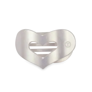 Mother of Pearl Heart Flat Clip | Teleties