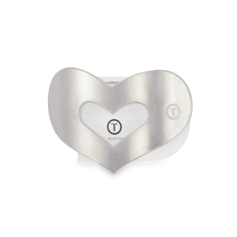 Mother of Pearl Heart Flat Clip | Teleties
