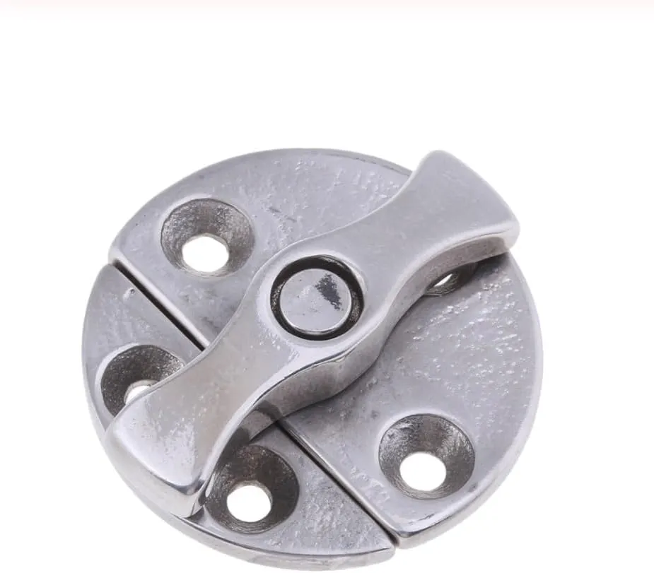 Motorcycle Parts 316 Stainless Steel Boat Door Latch Catch Round Twist Lock Turning Locking 43mm Strong and Durable