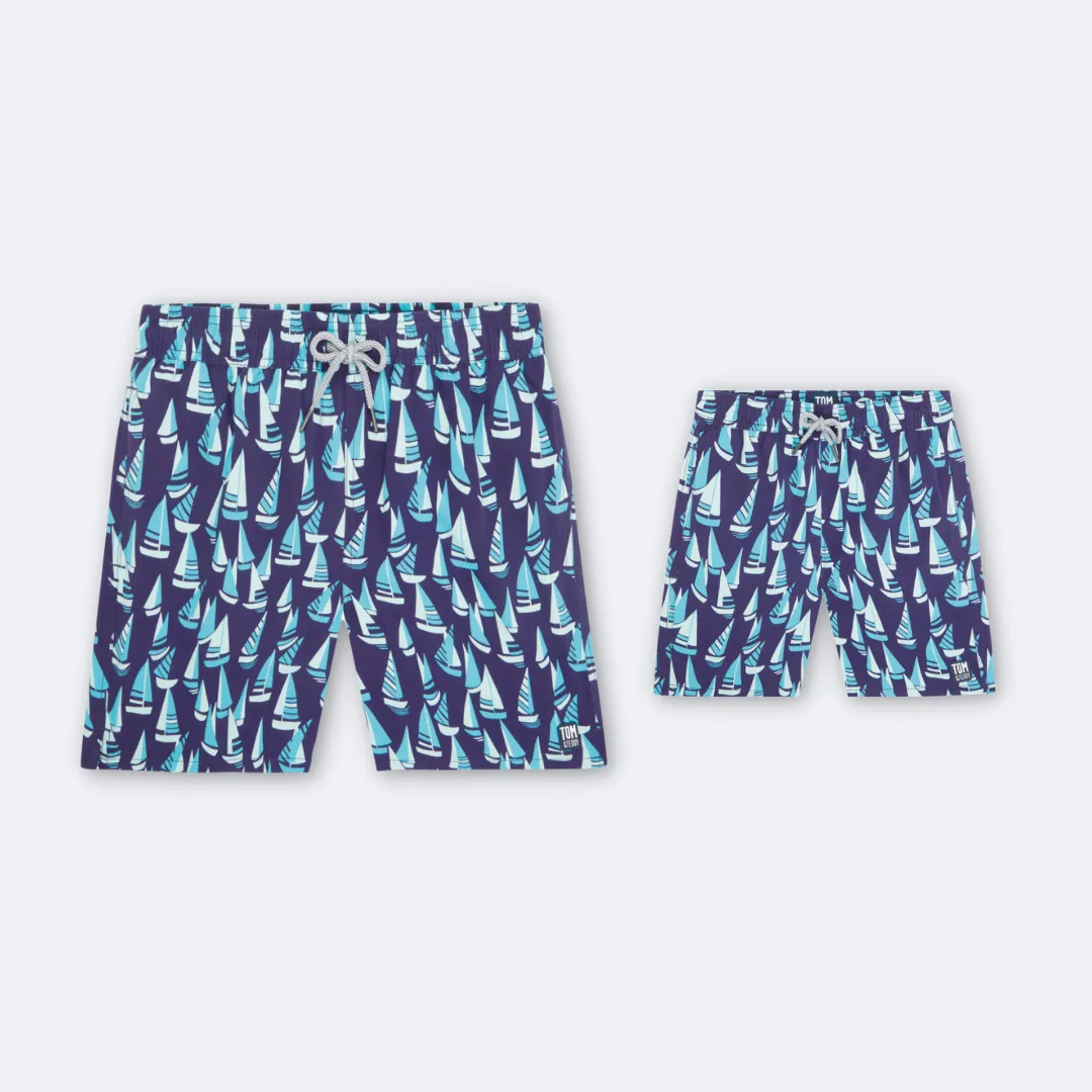 Mulberry & Sky Blue Boats Set