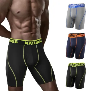 Natural Feelings Mens Underwear Boxer Briefs Long Leg 9 Inch Performance Boxer Briefs for Men