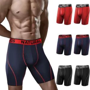 Natural Feelings Mens Underwear Boxer Briefs Long Leg 9 Inch Performance Boxer Briefs for Men