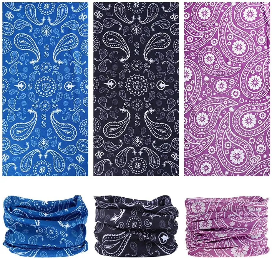 Neck Gaiter Headband Headwear Head Wrap Face Mask Magic Scarf Bandana for Men and Women