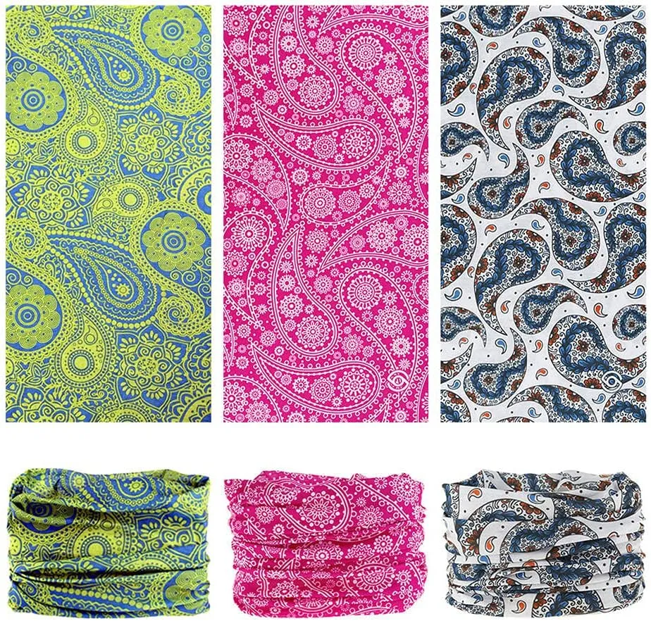 Neck Gaiter Headband Headwear Head Wrap Face Mask Magic Scarf Bandana for Men and Women