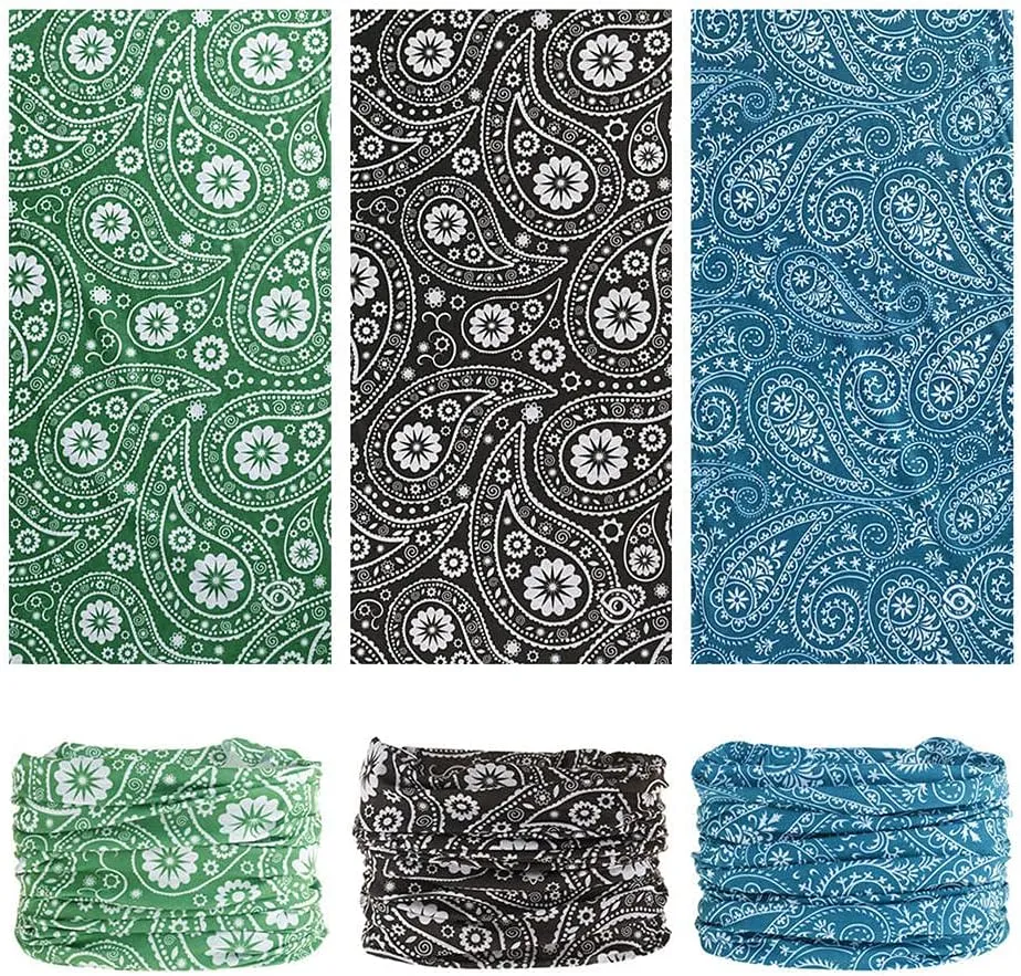 Neck Gaiter Headband Headwear Head Wrap Face Mask Magic Scarf Bandana for Men and Women