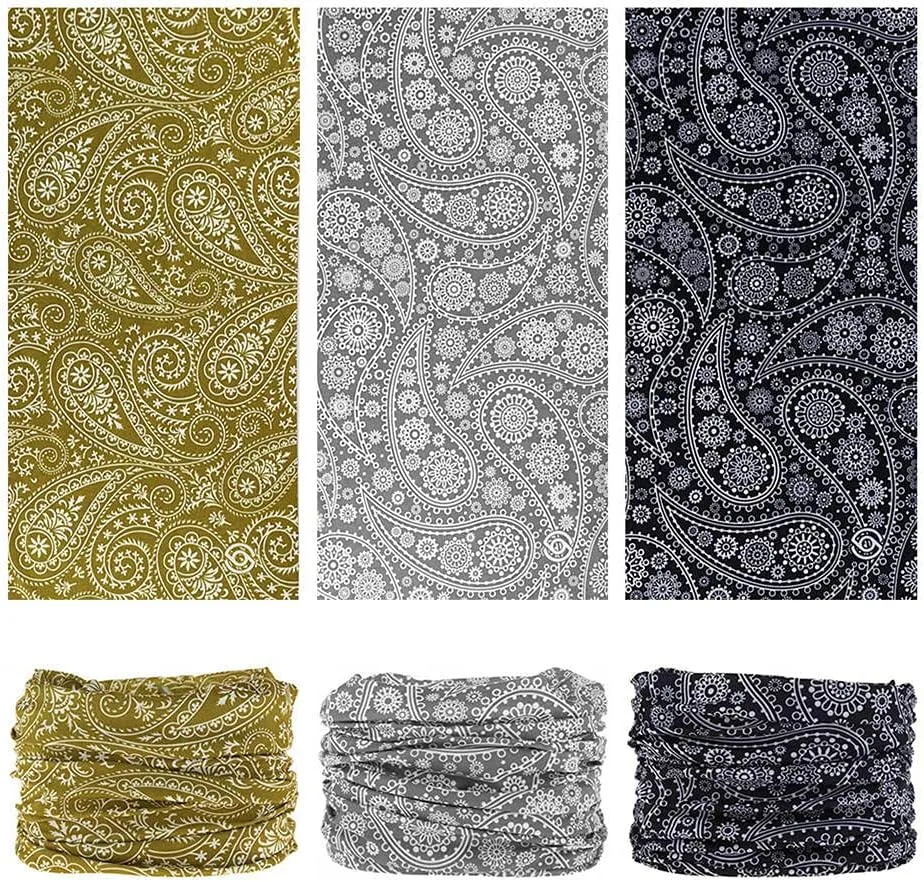 Neck Gaiter Headband Headwear Head Wrap Face Mask Magic Scarf Bandana for Men and Women