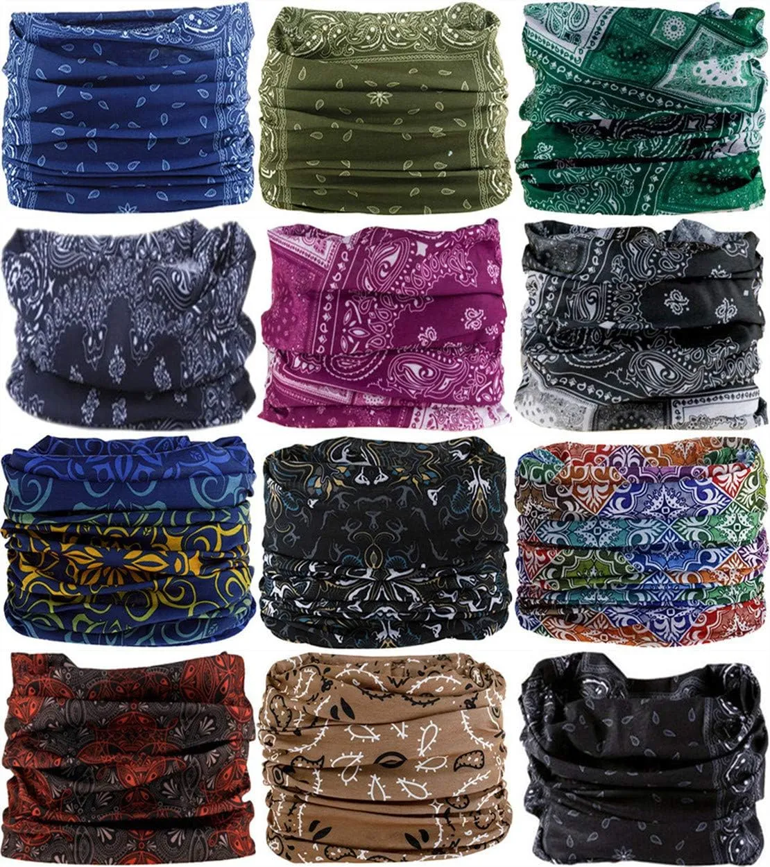 Neck Gaiter Headband Headwear Head Wrap Face Mask Magic Scarf Bandana for Men and Women