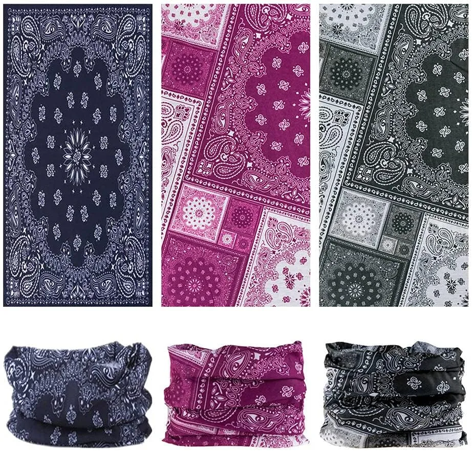 Neck Gaiter Headband Headwear Head Wrap Face Mask Magic Scarf Bandana for Men and Women