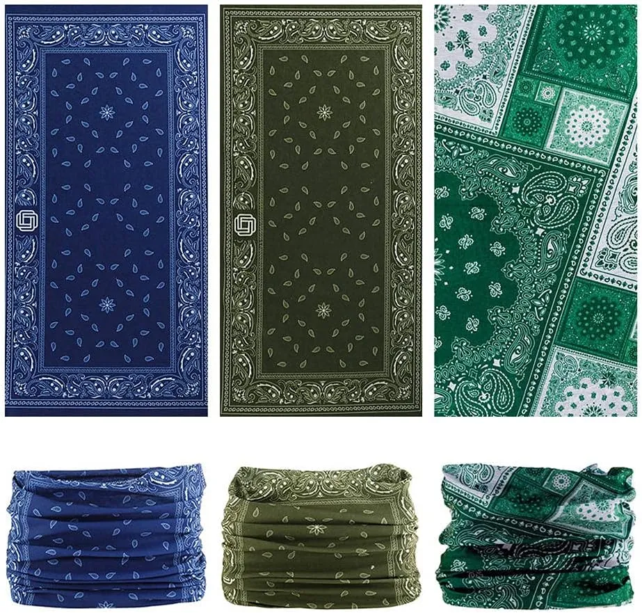 Neck Gaiter Headband Headwear Head Wrap Face Mask Magic Scarf Bandana for Men and Women